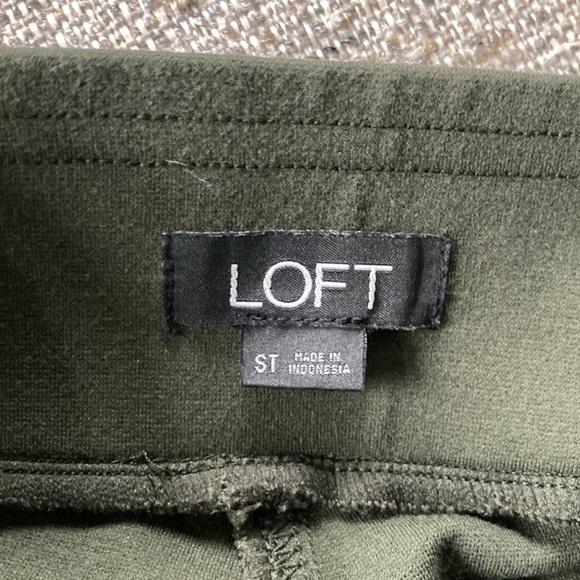 Loft Olive Green Ponte Leggings. Small Tall - Picture 4 of 5